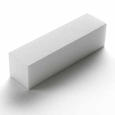 White sanding block